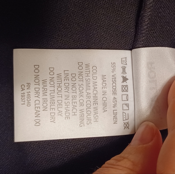 Rolla's Eve Linen dress black button front midi XS - Picture 9 of 10